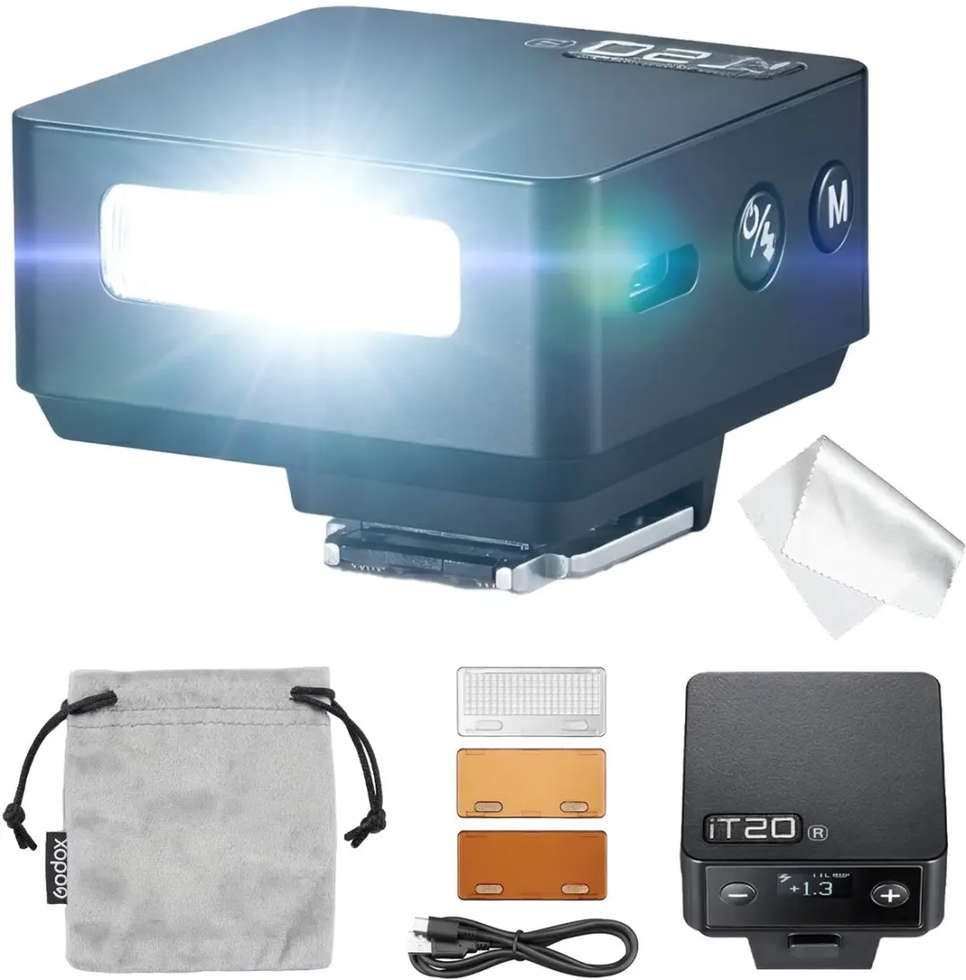 Godox iT20R TTL-miniflitser voor Ricoh GR III/IIIx, zwart, USB-C, 45 g