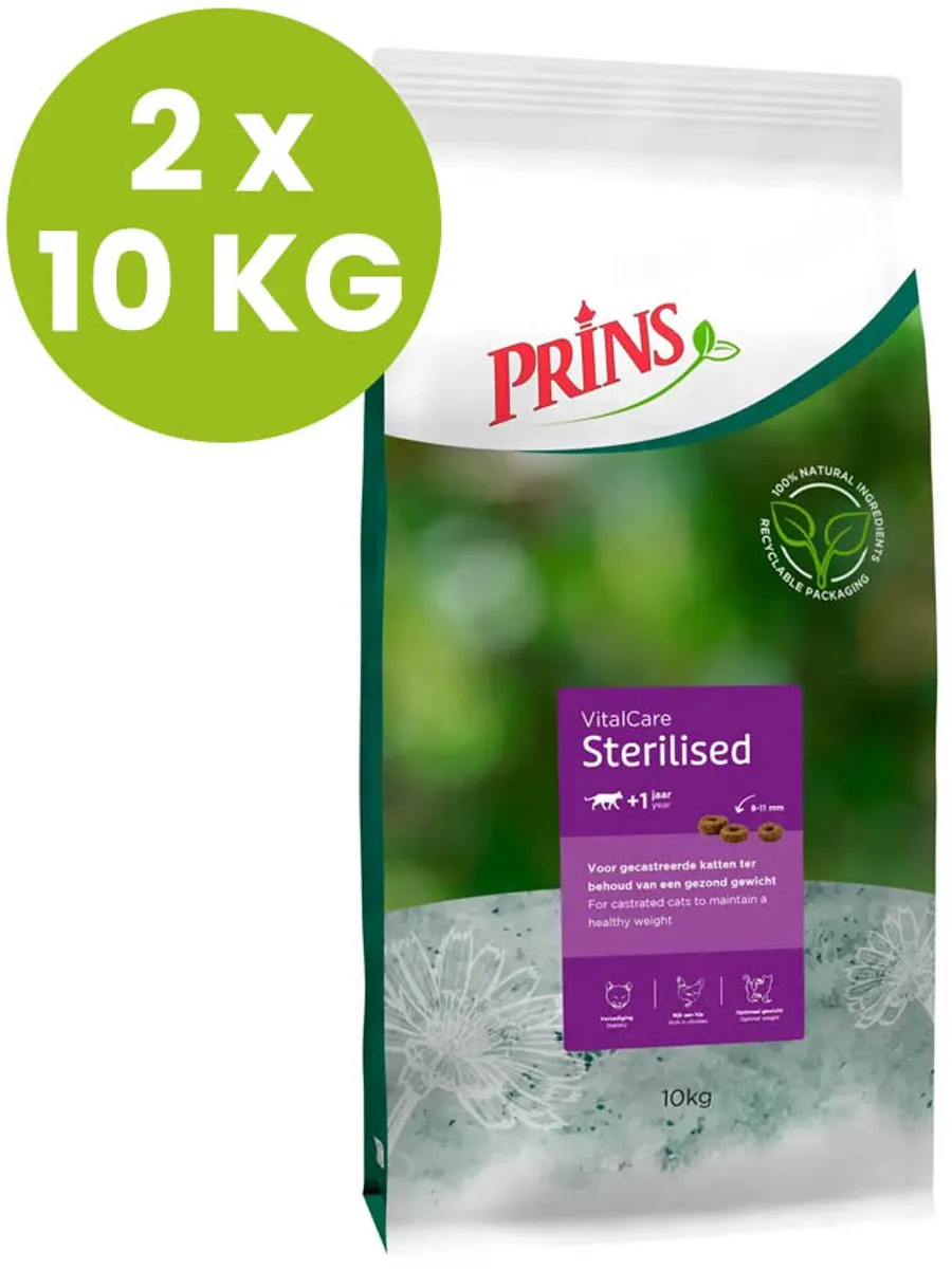 Prins VitalCare Sterilised Kattenvoer 10kg