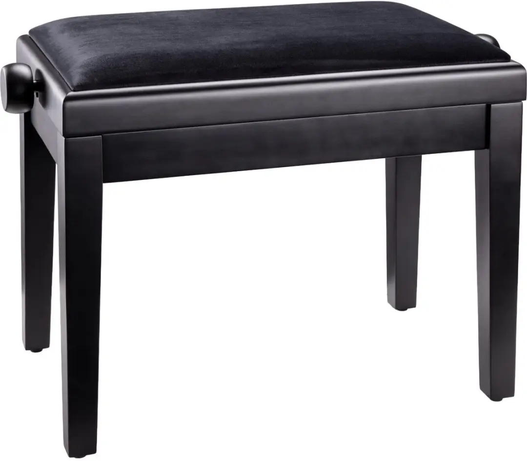 Konig & Meyer 13921 Piano bench matzwart, zitting zwart velours