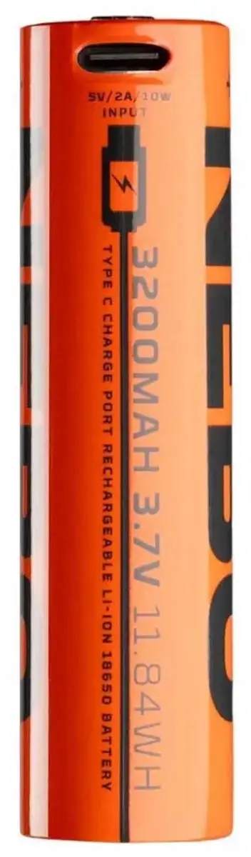 Nebo NEB-BAT-0008-G Oplaadbare 18650 Batterij - 3200mAh - afbeelding 5 van 5