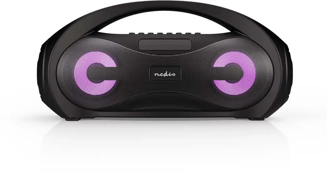Nedis SPBB406BK Bluetooth Party Boombox - Zwart - afbeelding 6 van 6