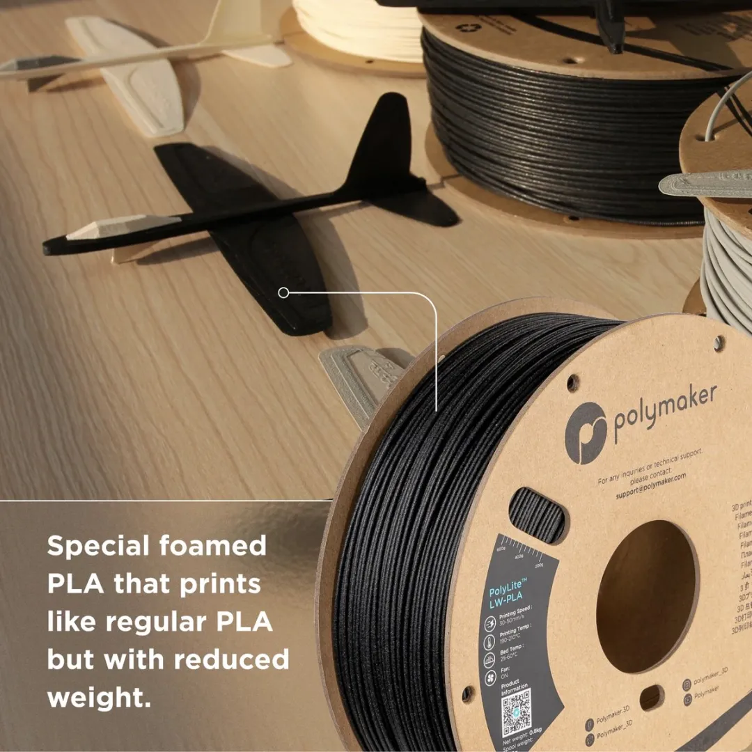 Polymaker PolyLite LW-PLA Groen 1,75mm - 0,8kg