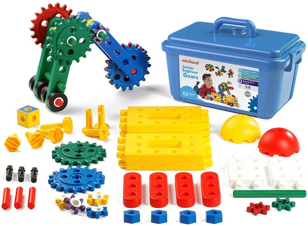 Miniland Junior Engineer Tandwielen Set 62-delig