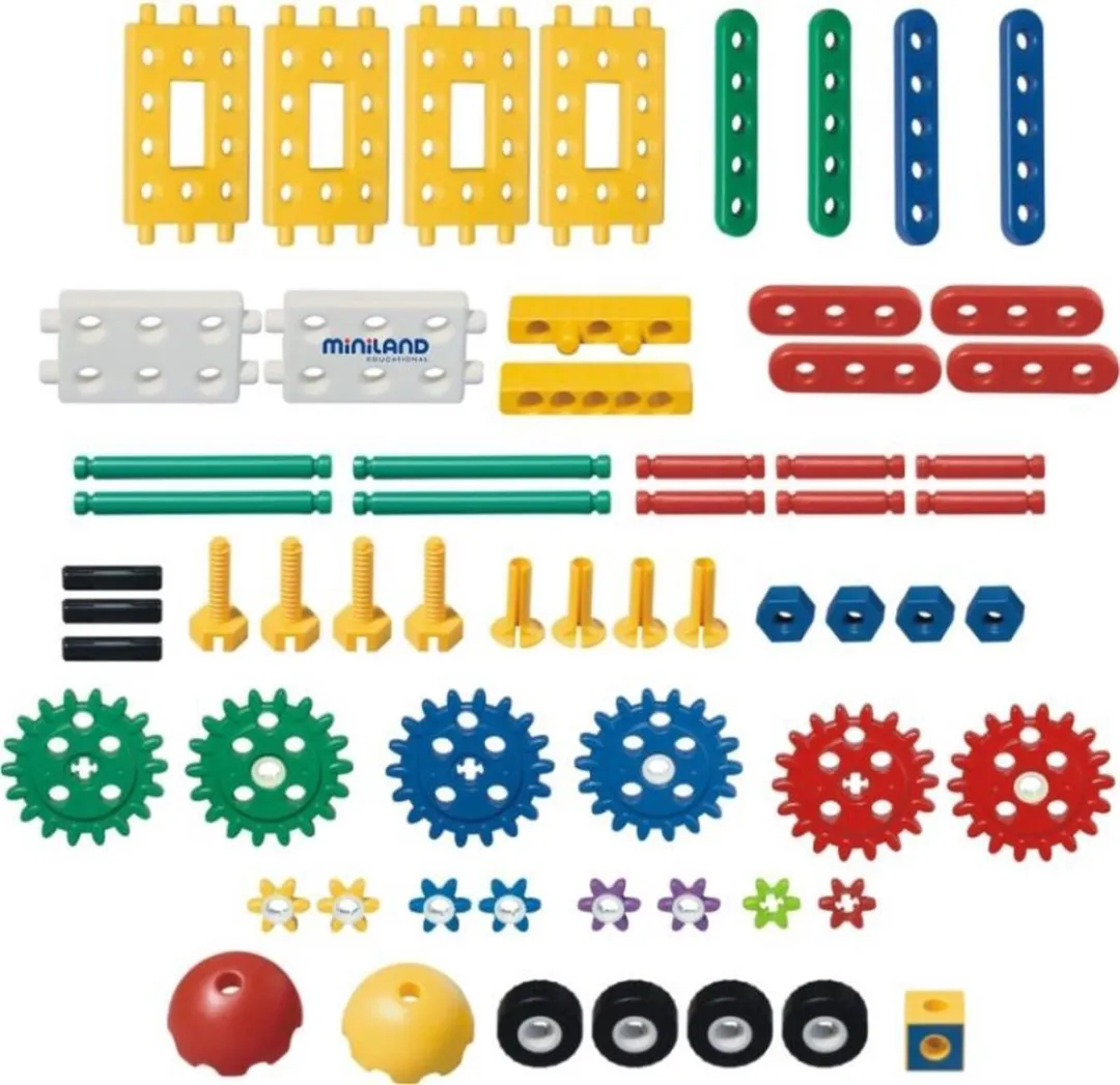 Miniland Junior Engineer Tandwielen Set 62-delig - Paars