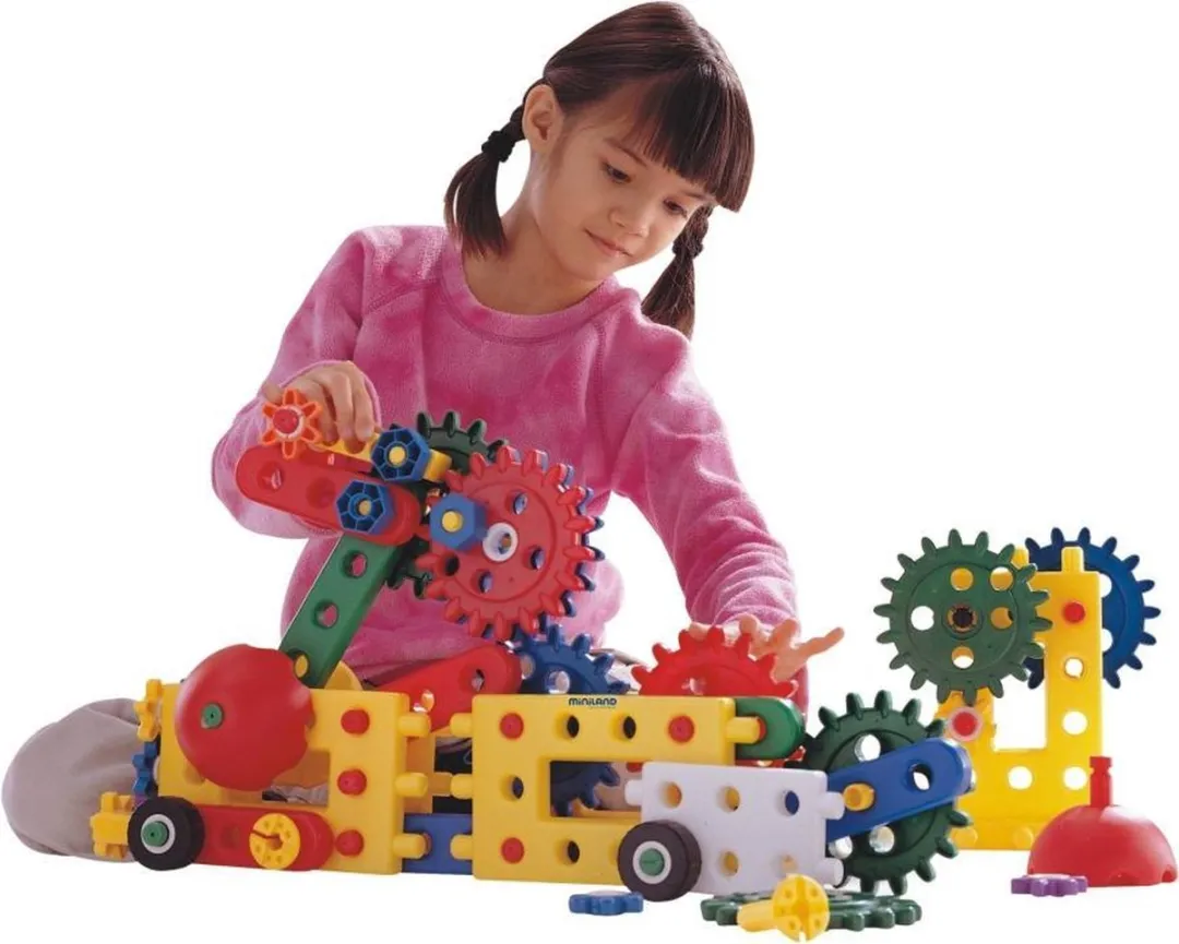 Miniland Junior Engineer Tandwielen Set 62-delig - Paars