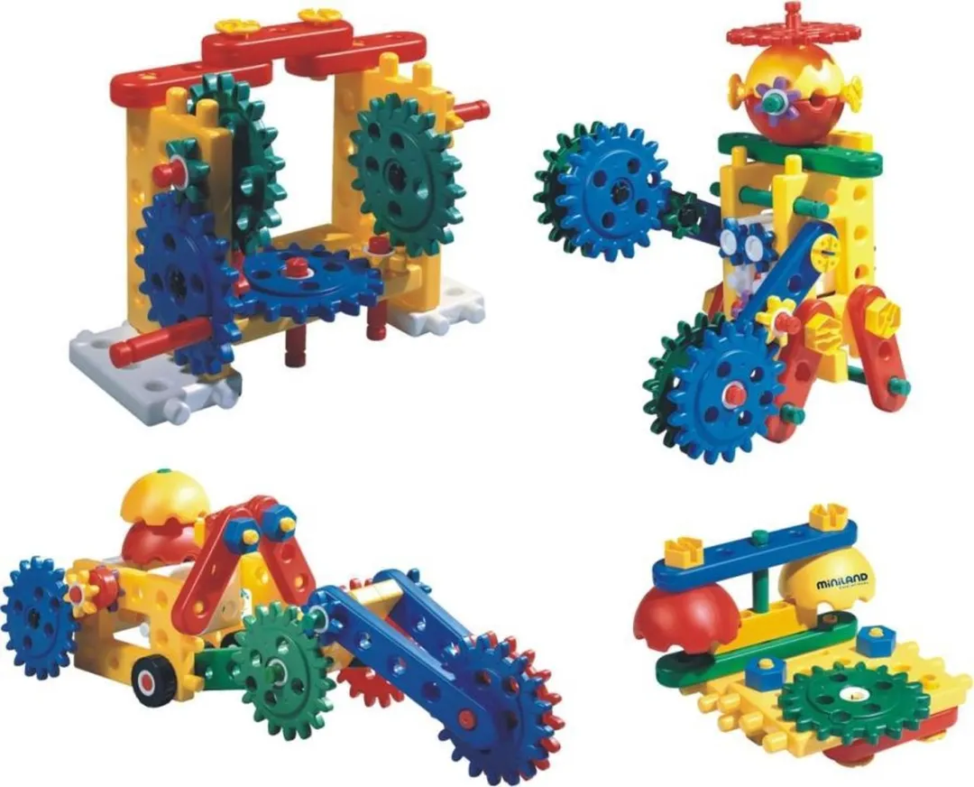 Miniland Junior Engineer Tandwielen Set 62-delig - Paars