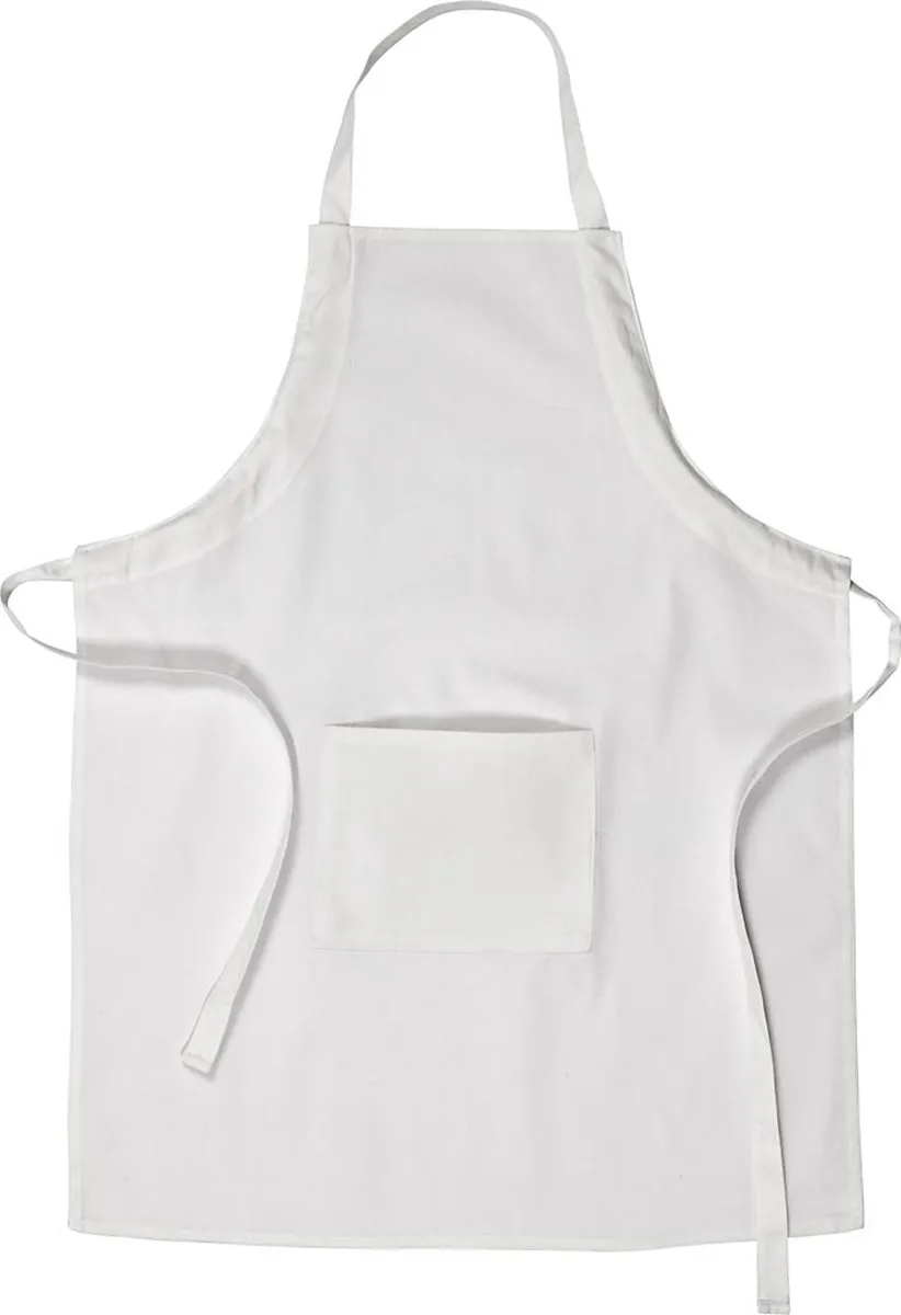 Creativ Company Katoenen Schort M-XL Wit