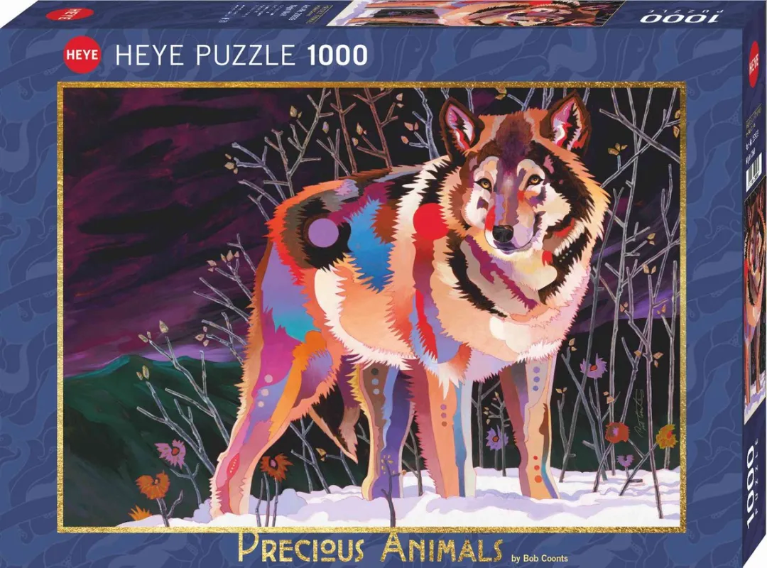 Heye Puzzel Night Wolf 1000 Stuks - Multicolor