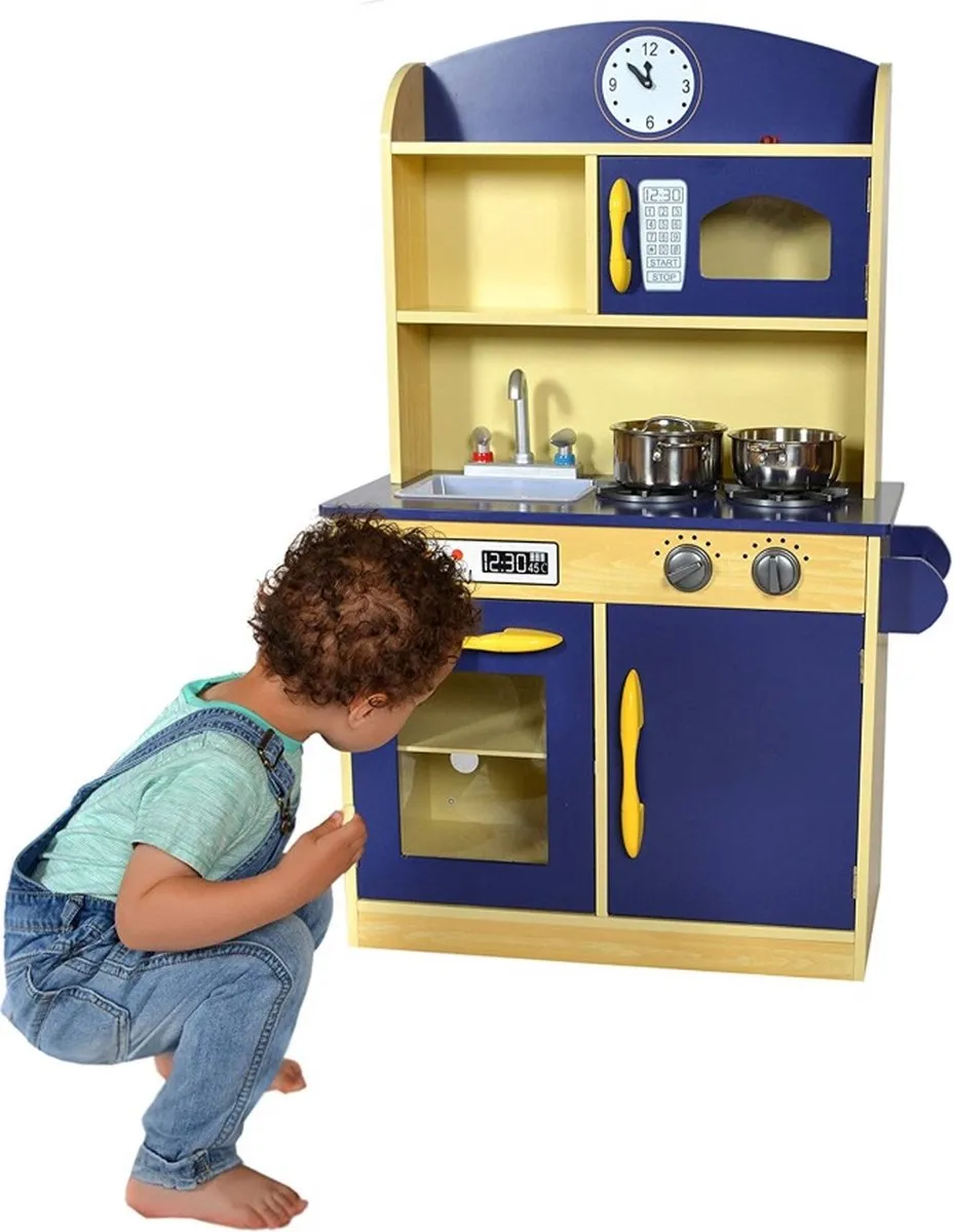 Teamson Kids Houten Speelkeuken - Blauw