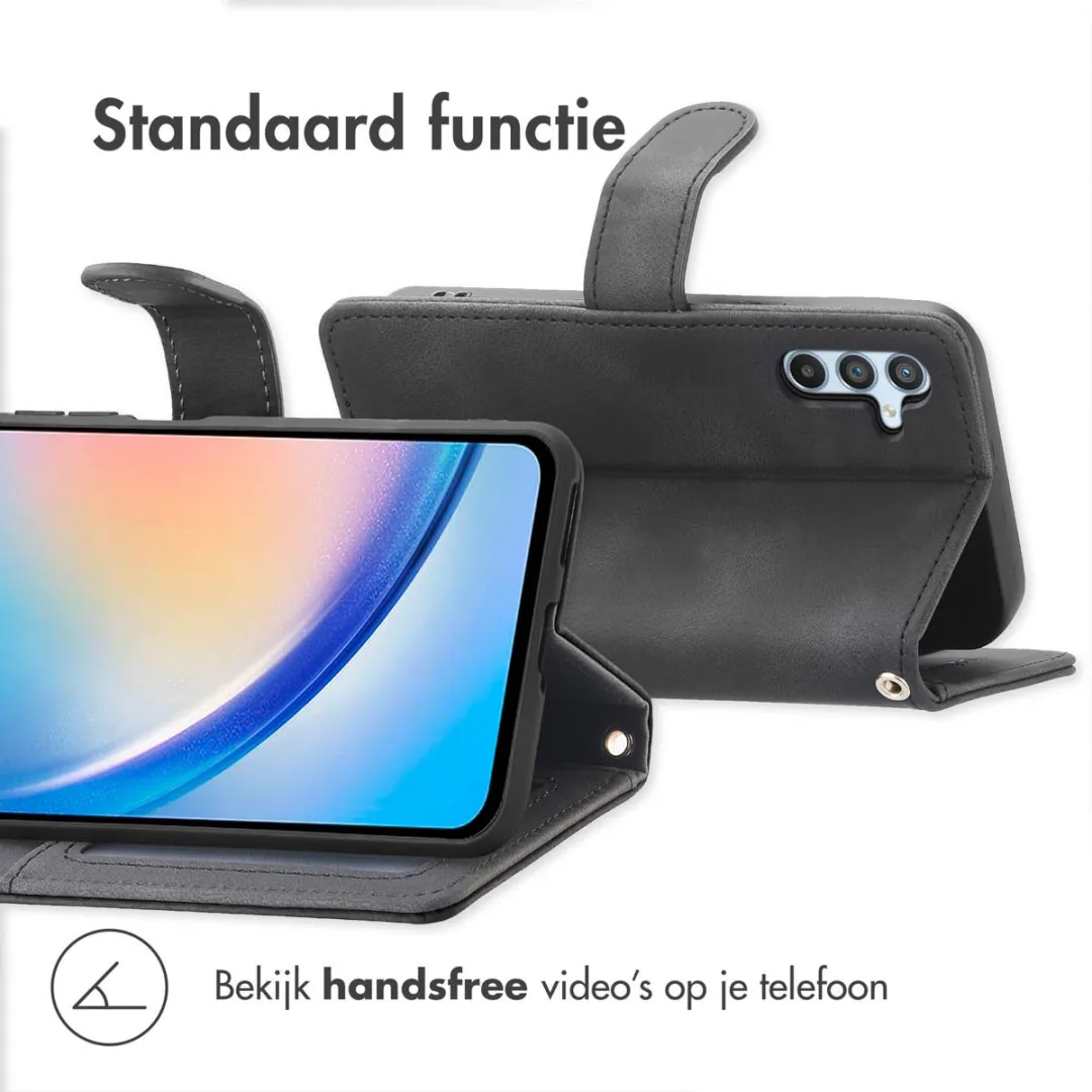 Imoshion Bookcase Hoesje Samsung Galaxy A34 5G - 3 Pasjes - Zwart