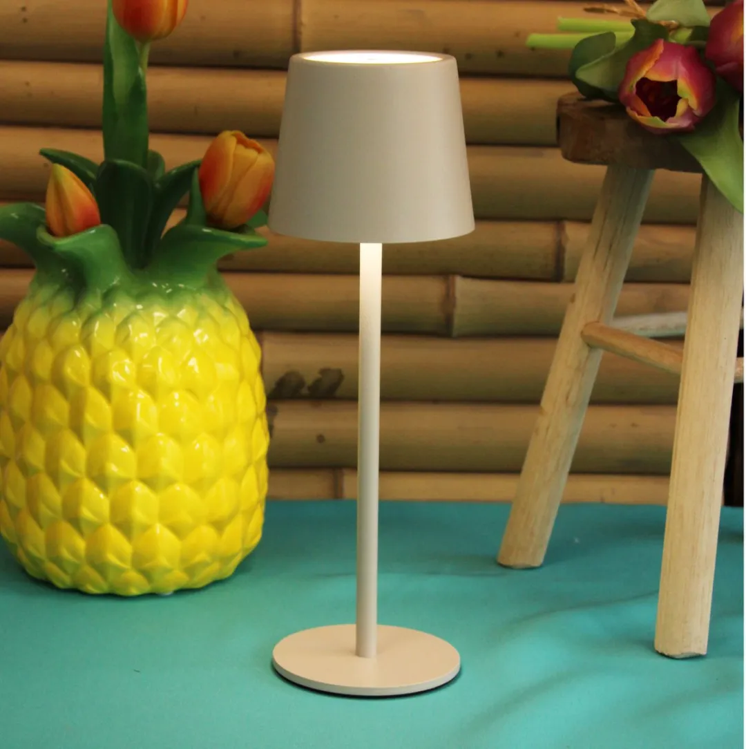 Anna's Collection Tafellamp Ambiance Beige 27cm - USB Oplaadbaar