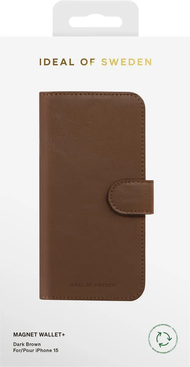 iDeal of Sweden Magnet Wallet iPhone 15 - IDMWP-I2361-484 - Donkerbruin - afbeelding 2 van 6