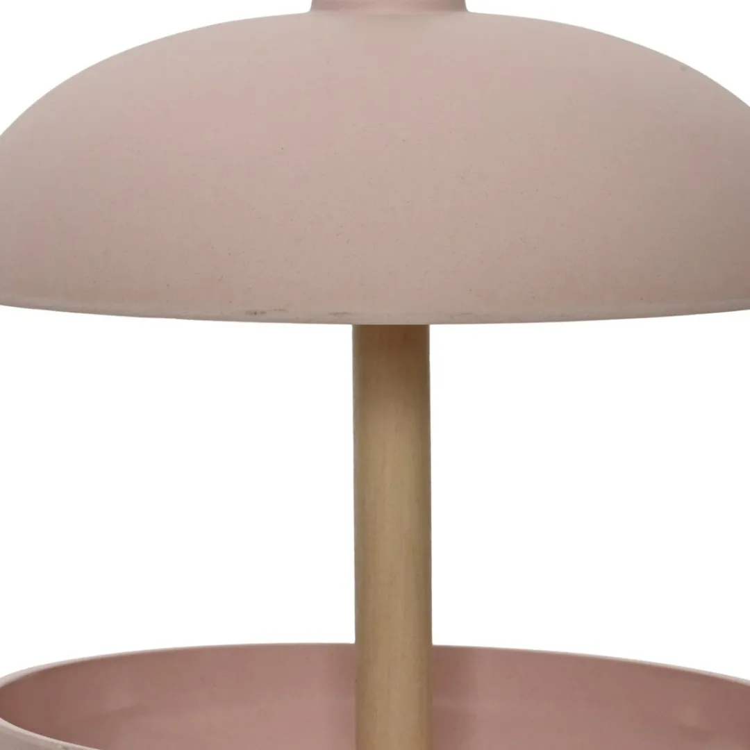 Decoris Vogelvoedersilo Hangend Lichtroze Bamboe 21x25cm