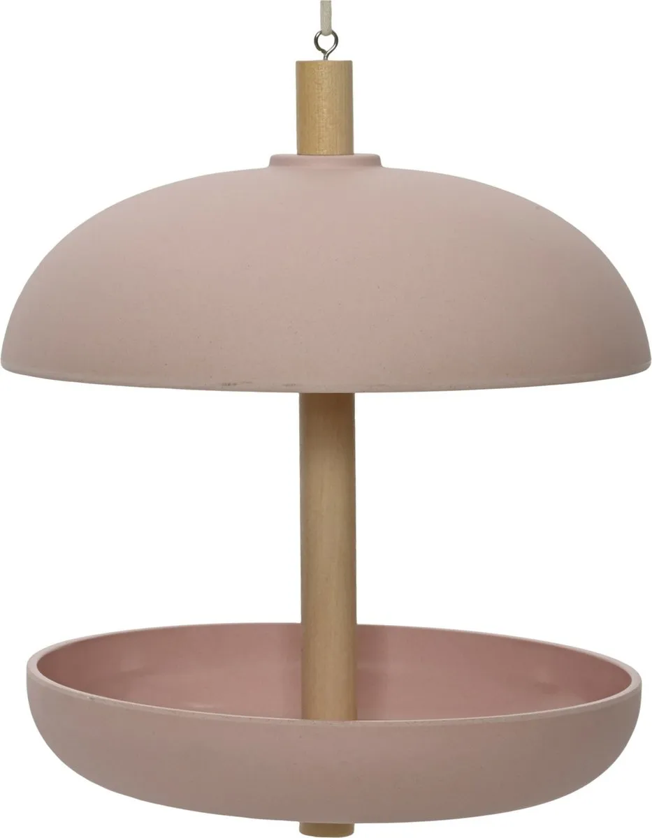 Decoris Vogelvoedersilo Hangend Lichtroze Bamboe 21x25cm