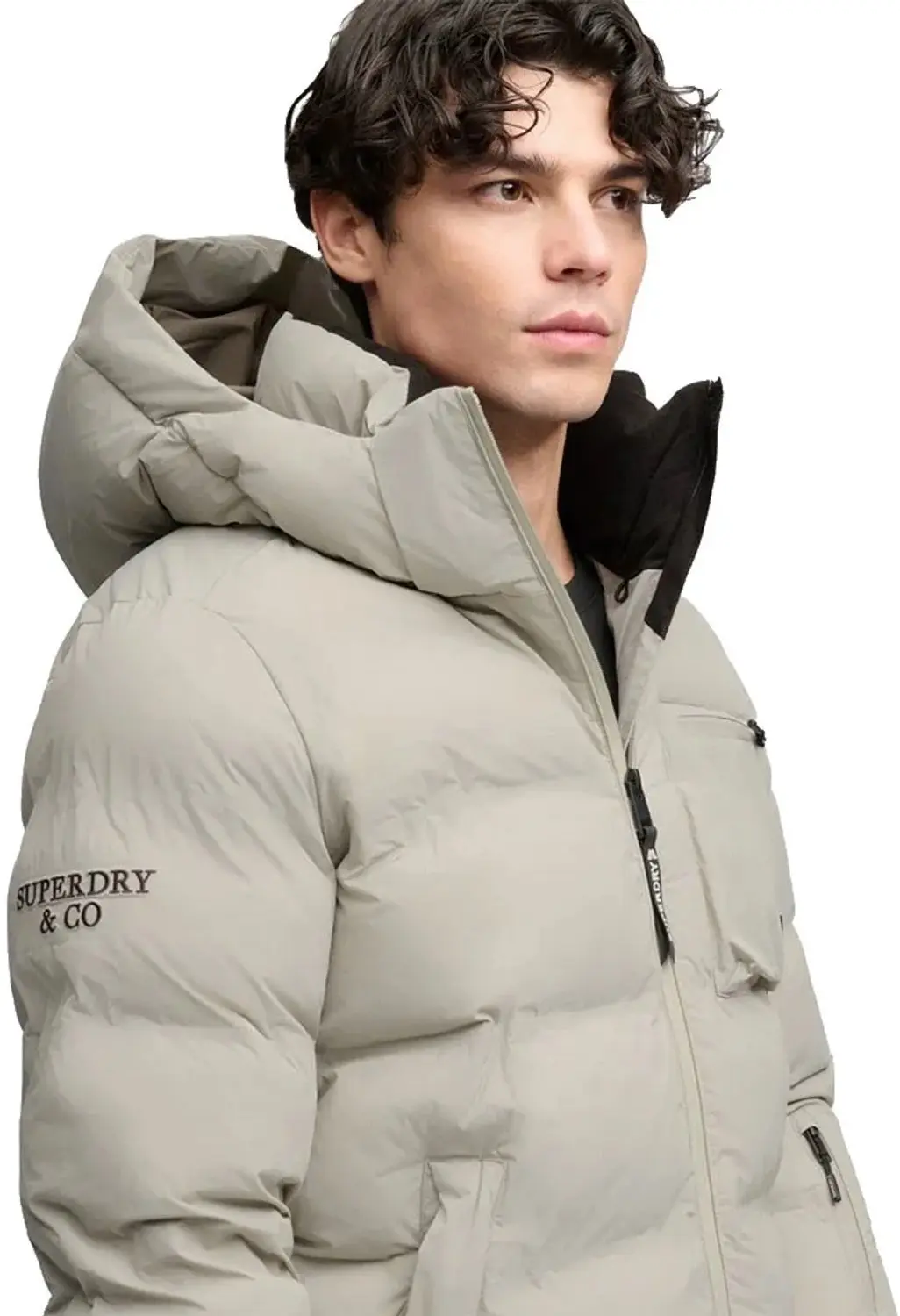 Superdry Ski Gewatteerde Jas - Grijs - XL - afbeelding 4 van 6