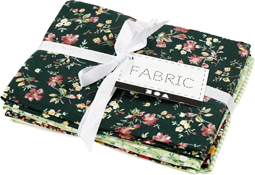 Creativ Company Patchworkstof 45x55cm - Groen - 4 Stuks