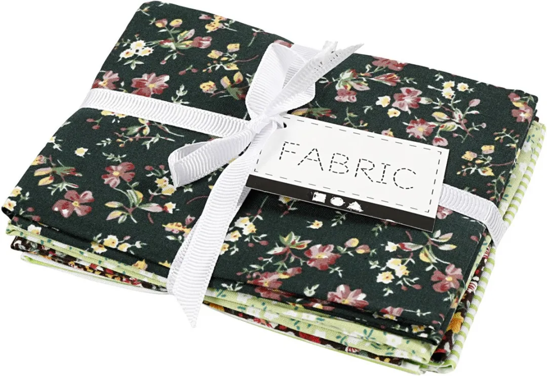 Creativ Company Patchworkstof 45x55cm - Groen - 4 Stuks