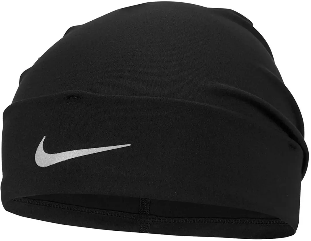 Nike Peak Dri-FIT Cuffed Running Beanie - Black/Silver - afbeelding 3 van 3