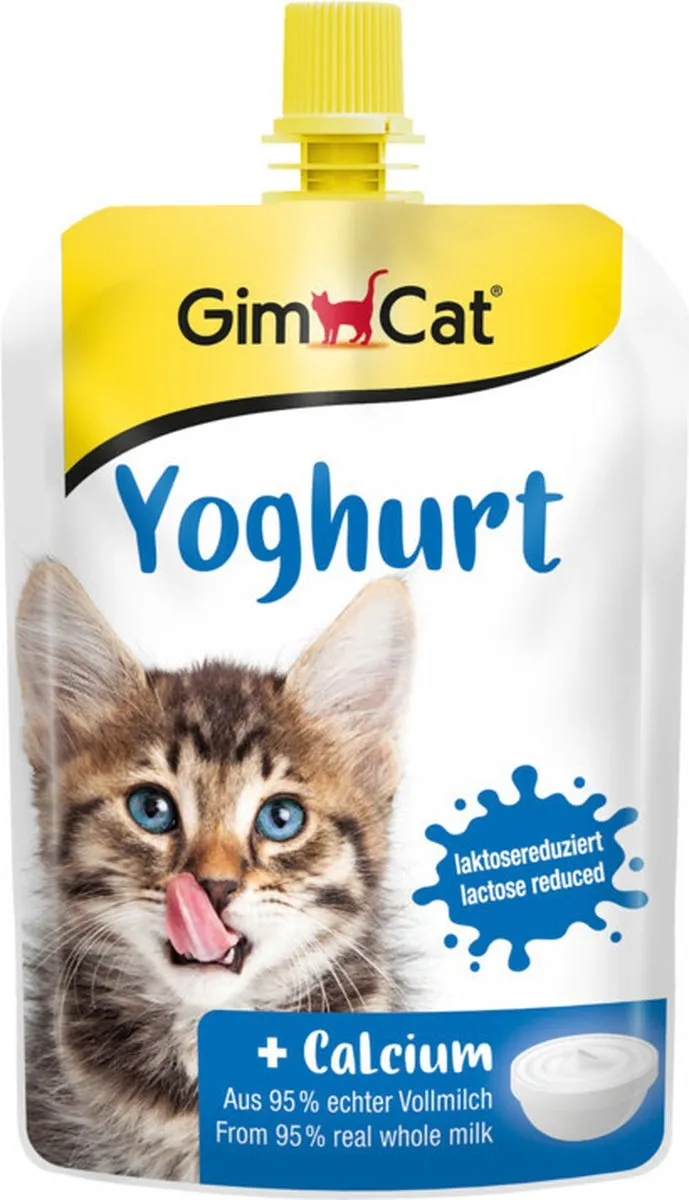 GimCat Yoghurt Pouch Kat - 8x150g Voordeelverpakking