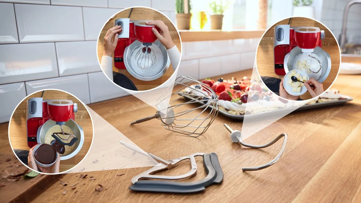 Bosch MUM5X720 Keukenmachine 1000W - 3,9L Rood - afbeelding 6 van 6