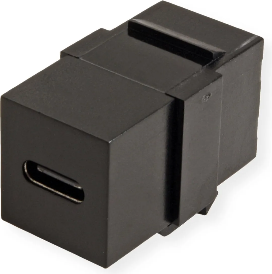 Value USB Type C Keystone Module - 10 Gbps - Zwart - afbeelding 3 van 6