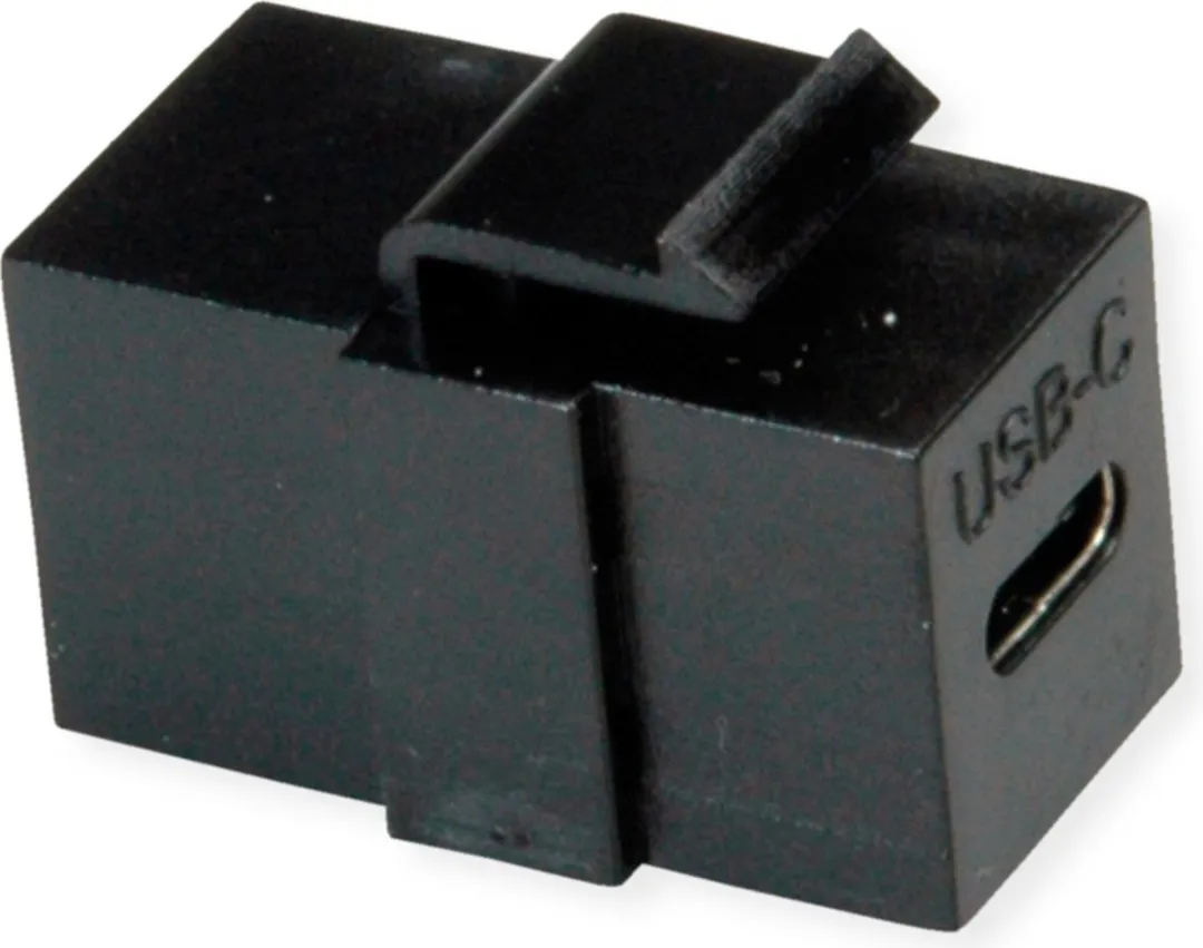Value USB Type C Keystone Module - 10 Gbps - Zwart - afbeelding 5 van 6