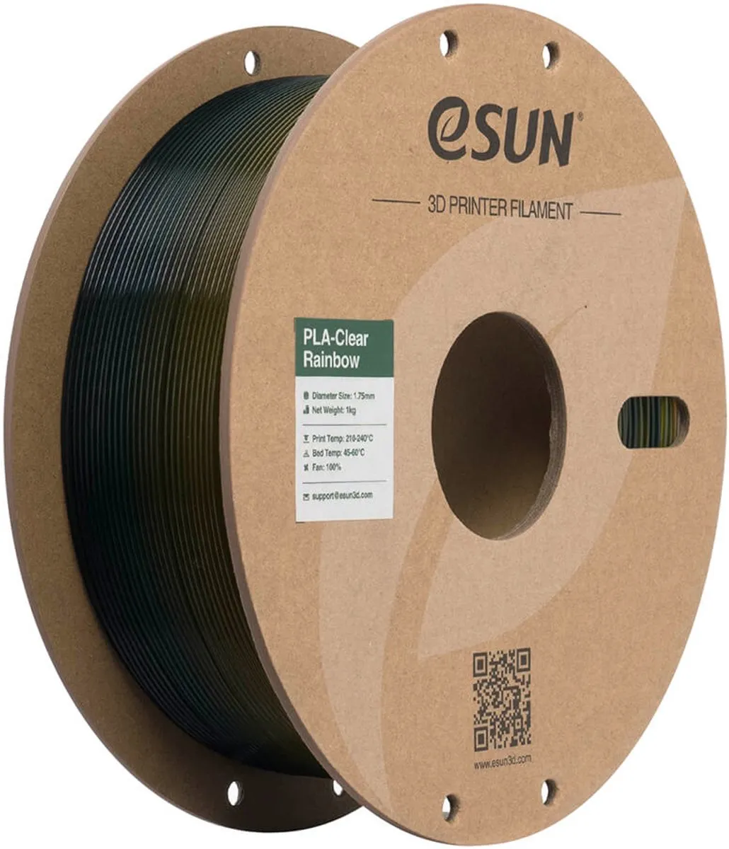ESUN PLA-Clear Rainbow Geel Groen Blauw 1kg