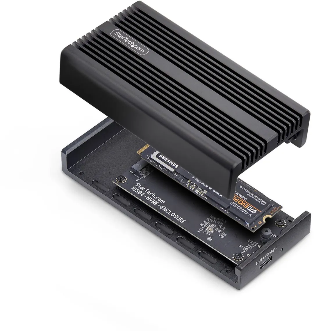 Startech USB4 M.2 NVMe SSD Behuizing 40Gbps - Zwart - afbeelding 6 van 6