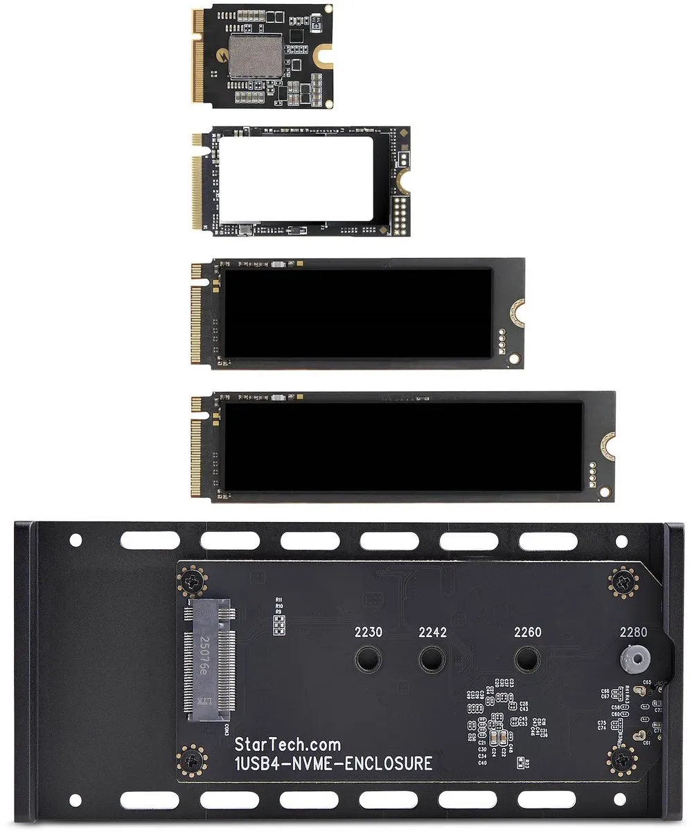 Startech USB4 M.2 NVMe SSD Behuizing 40Gbps - Zwart