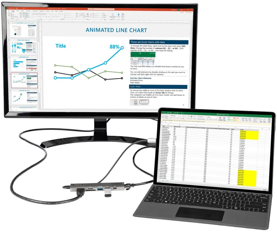 Startech DKT30CHSDPD1 USB Hub - Zwart - afbeelding 6 van 6