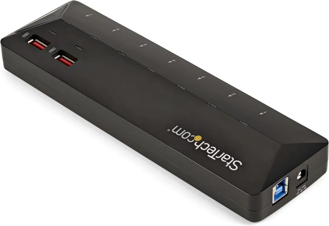 Startech ST93007U2C USB 3.0 Hub 7-Poorts - 2x 2.4A Oplaadpoorten - Zwart - afbeelding 5 van 6
