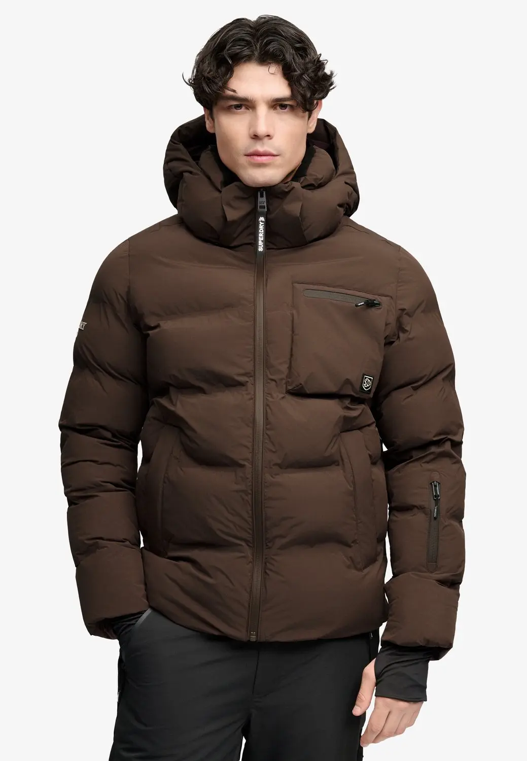 Superdry Ski Gewatteerde Jas - Bruin - L - afbeelding 6 van 6