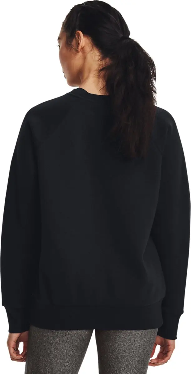 Under Armour Rival Fleece Crew Dames Sweatshirt - Zwart - afbeelding 2 van 5