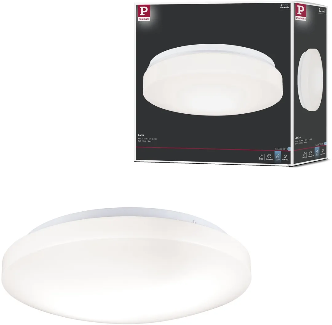 Paulmann Axin Plafondlamp IP44 - 2x18W - Ø35cm - Wit