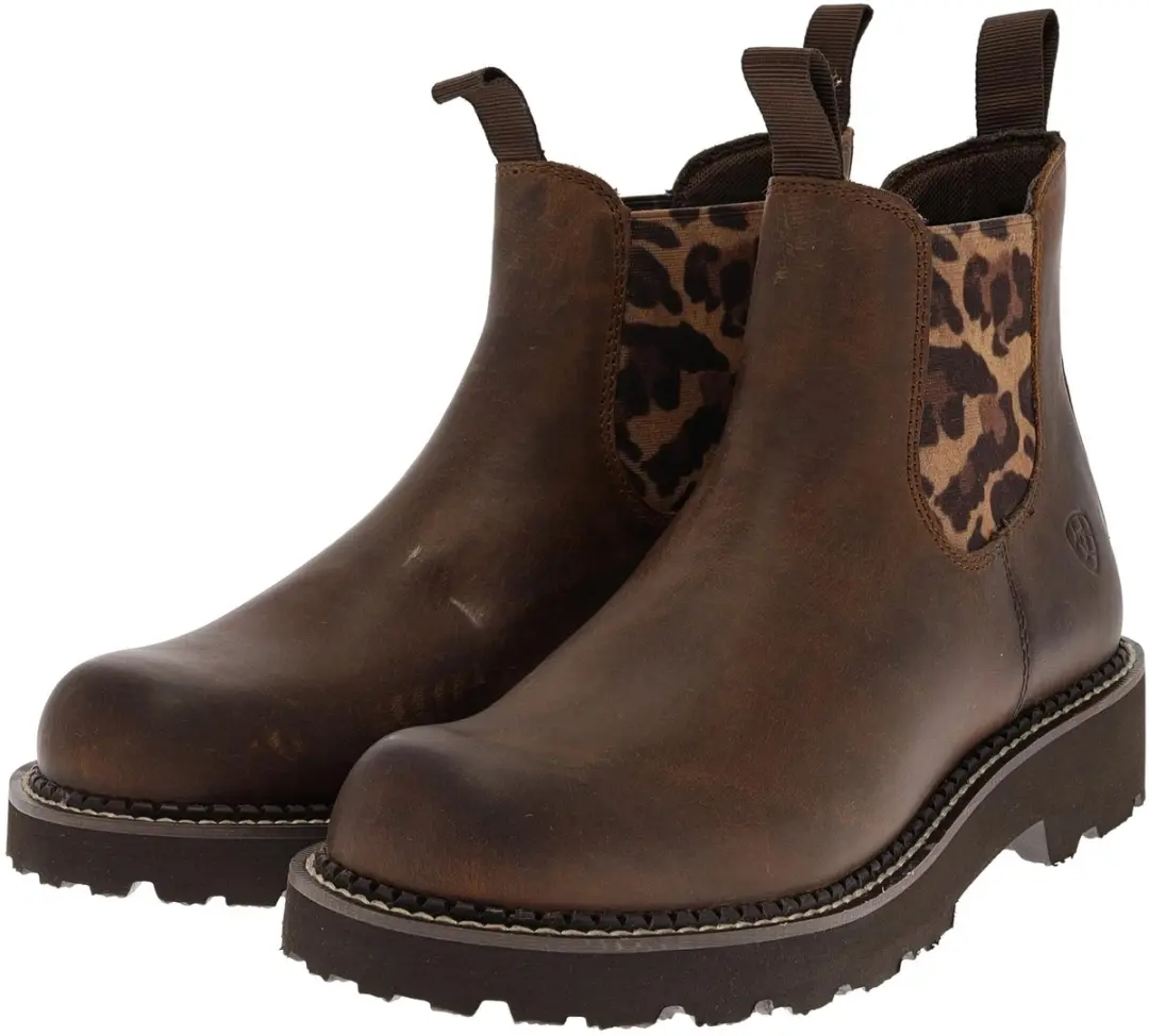 Ariat Ariat 42418 FATBABY TWIN GORE Tan Leopard Dames Western Paardrijlaars