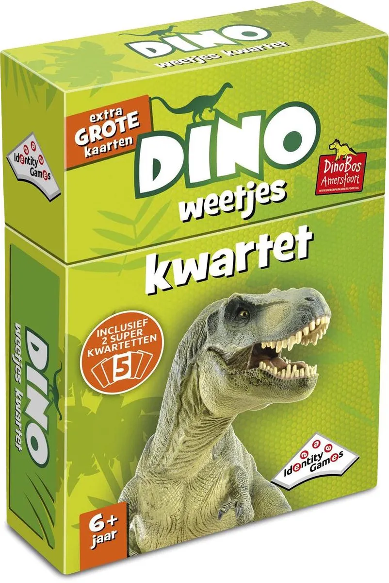 Dino Weetjes kwartet - Kaartspel - Boordevol leuke feitjes over dino’s