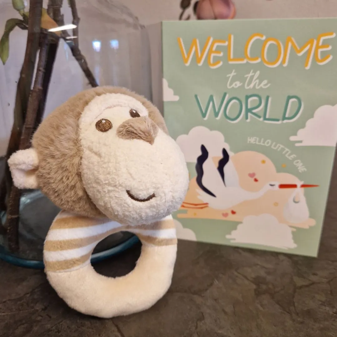 Keel Toys Rammelaar Aapje 14cm - Beige