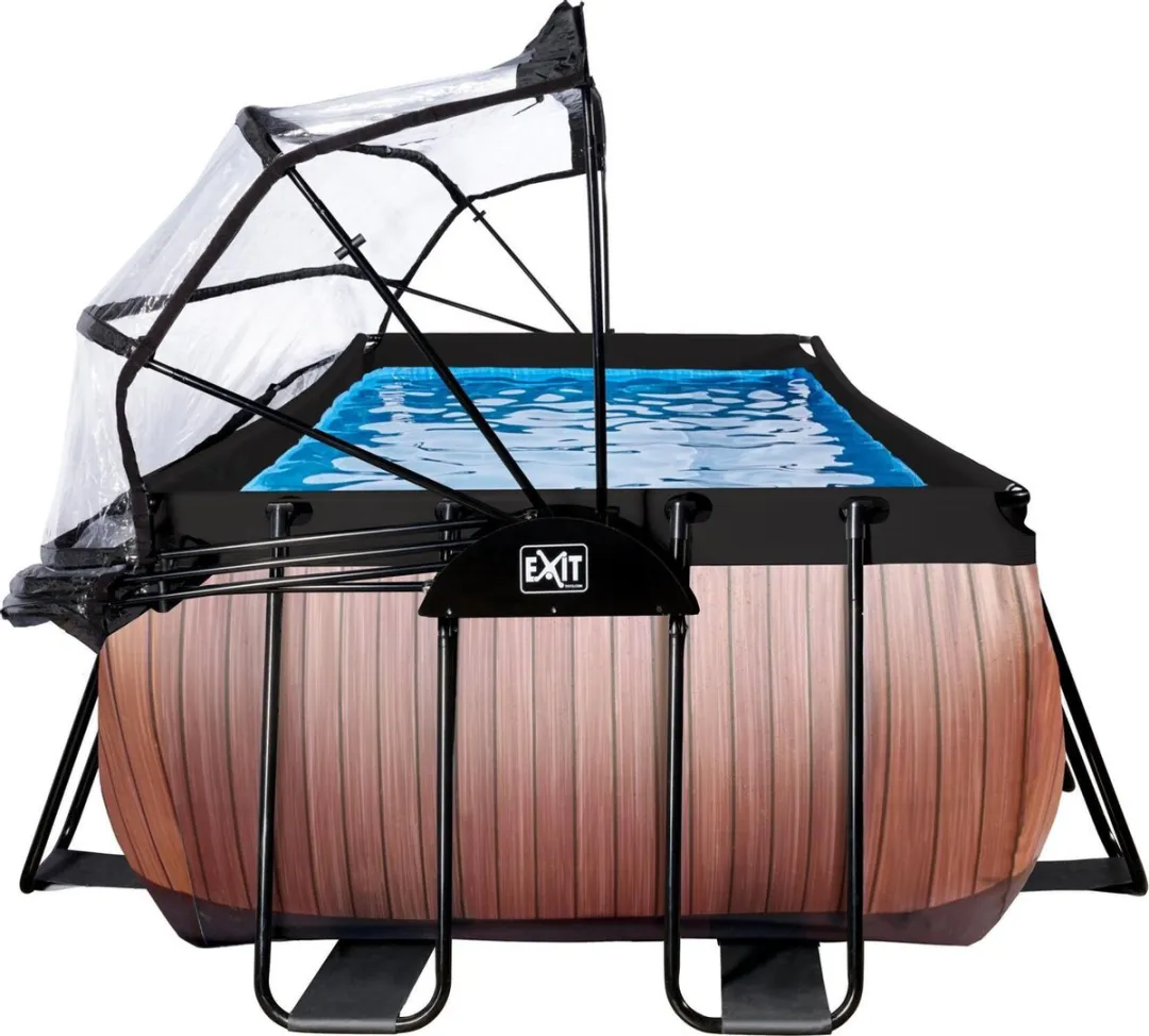 EXIT Wood Zwembad 400x200x122cm - 8870L - Bruin