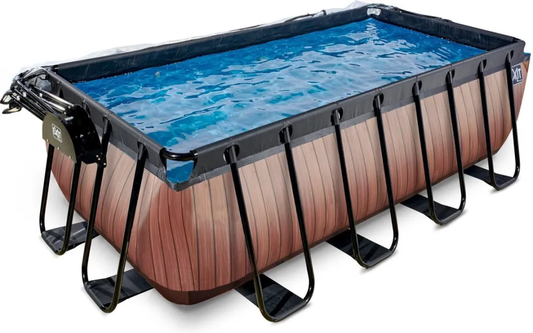EXIT Wood Zwembad 400x200x122cm - 8870L - Bruin
