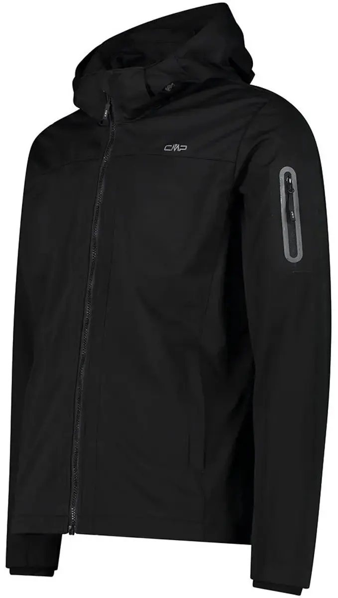CMP Zip Hood Softshelljack - Zwart - XL - afbeelding 3 van 4