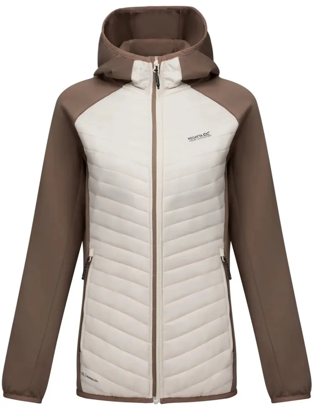 Regatta Anderson Hybride Damesjack - Light Vanilla/Mocha - 38 - afbeelding 4 van 4