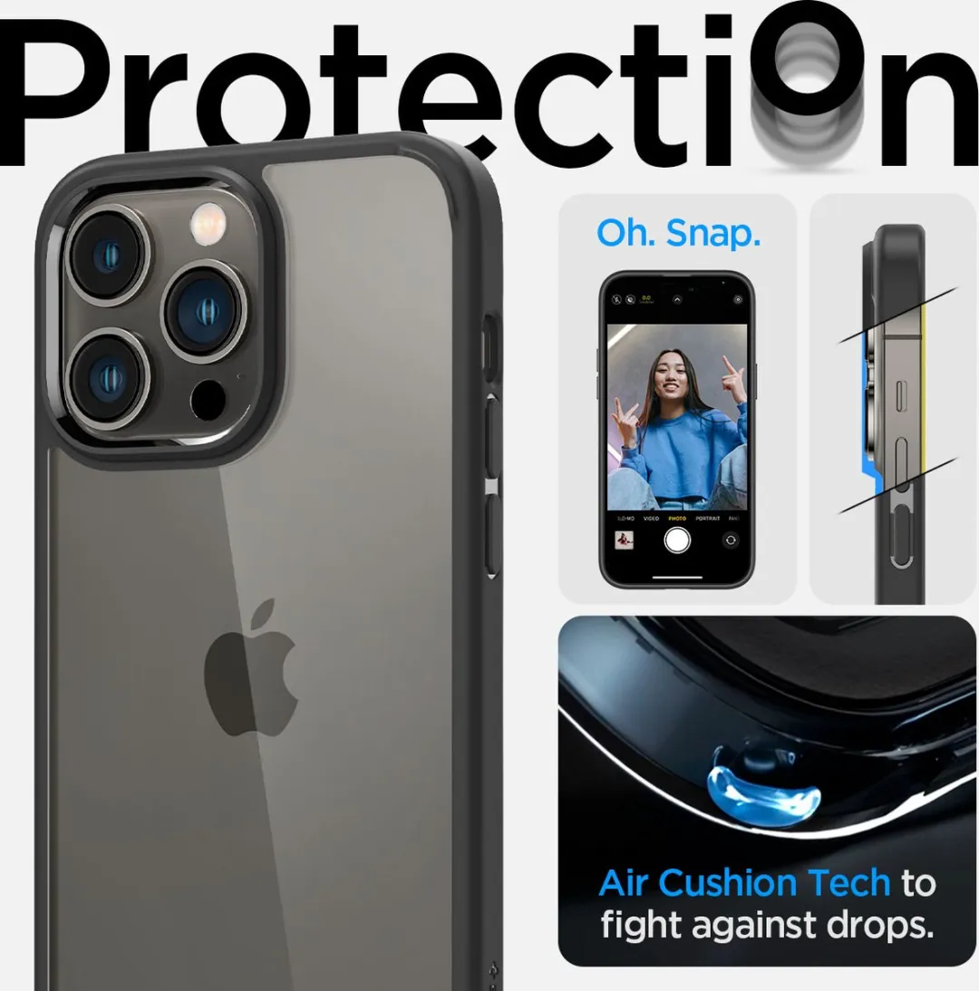 Spigen Ultra Hybrid Hoesje iPhone 14 Pro Max ACS04817 - Zwart - afbeelding 6 van 6