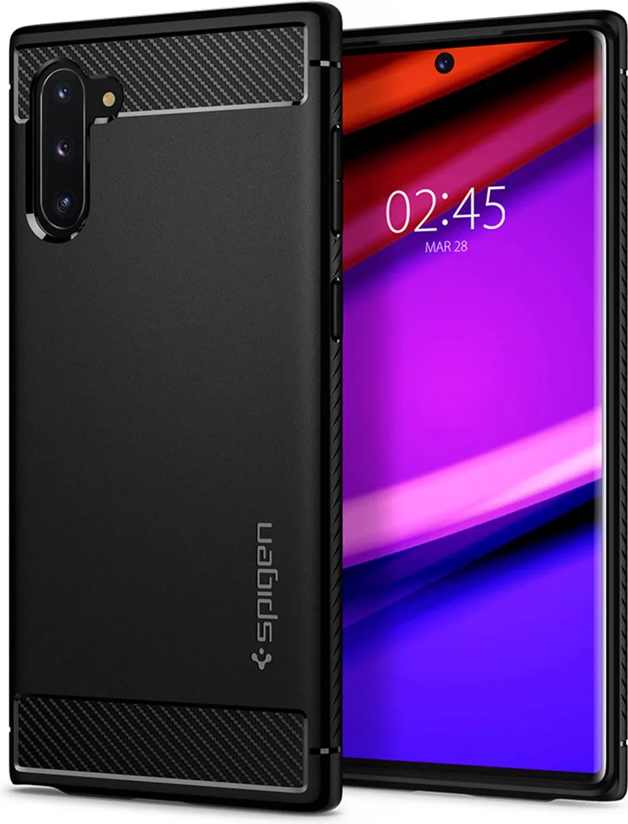 Spigen Rugged Armor Hoesje Samsung Galaxy Note 10 - Zwart - afbeelding 6 van 6