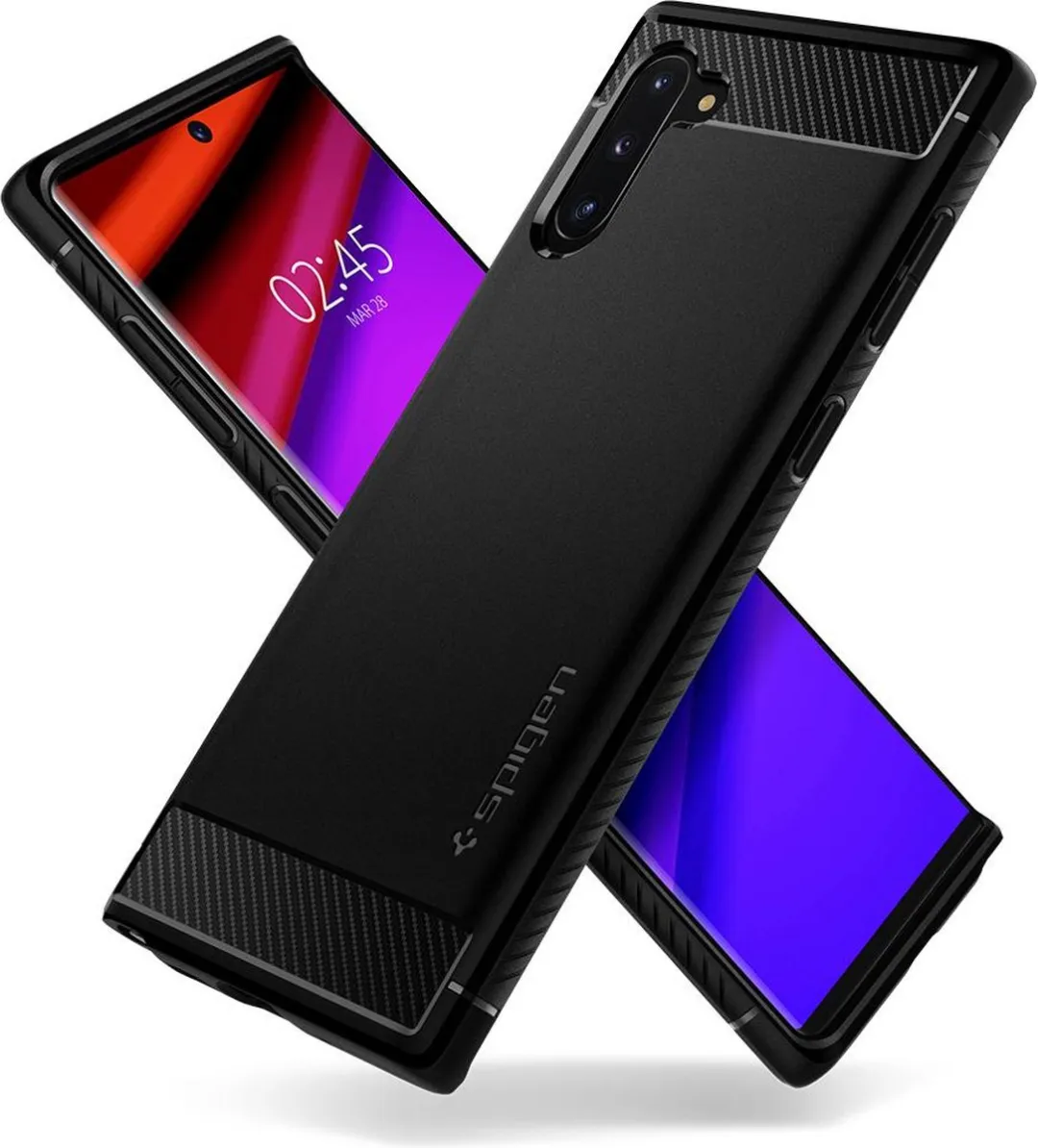 Spigen Rugged Armor Hoesje Samsung Galaxy Note 10 - Zwart