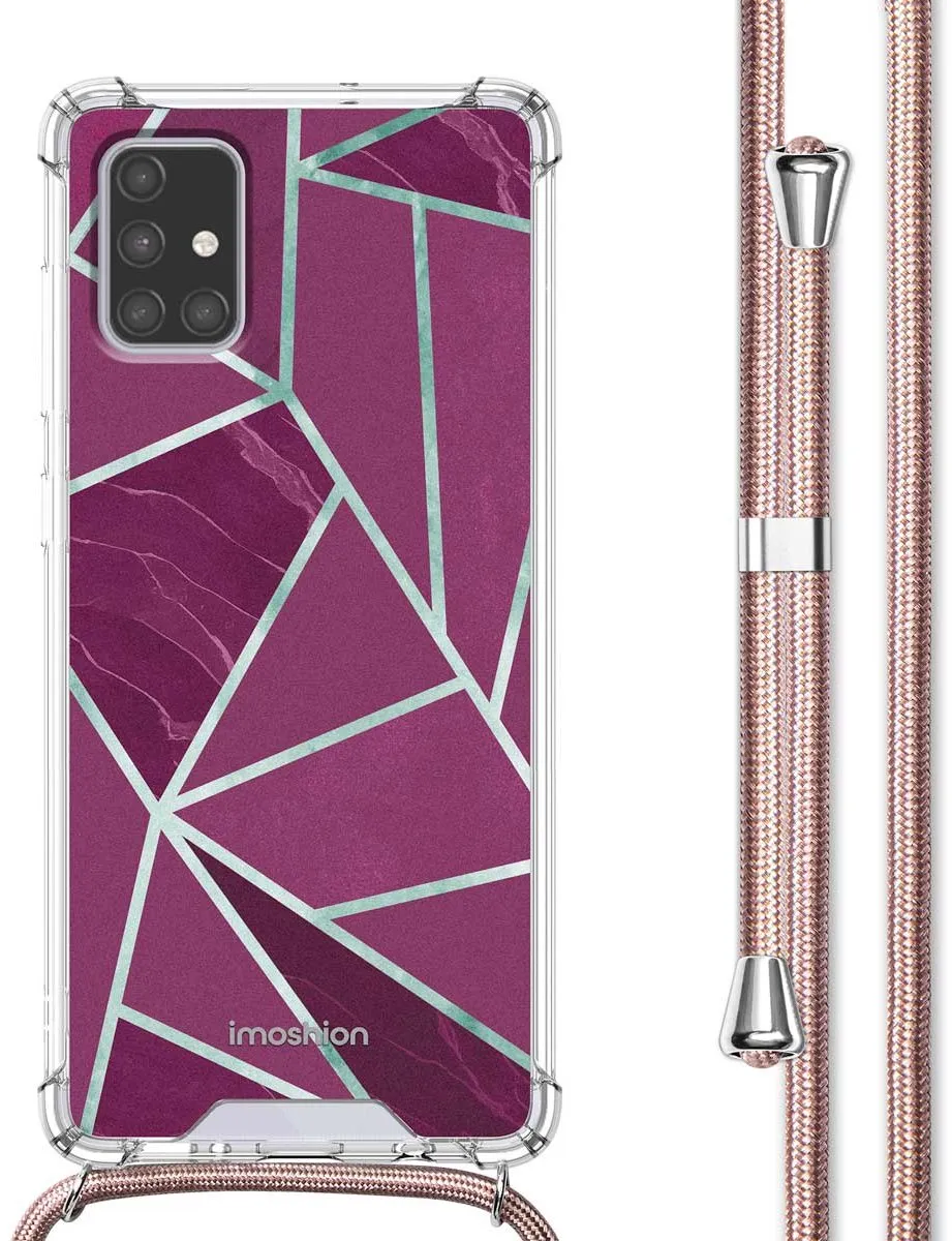 Imoshion Hoesje Samsung Galaxy A71 Bordeaux Graphic