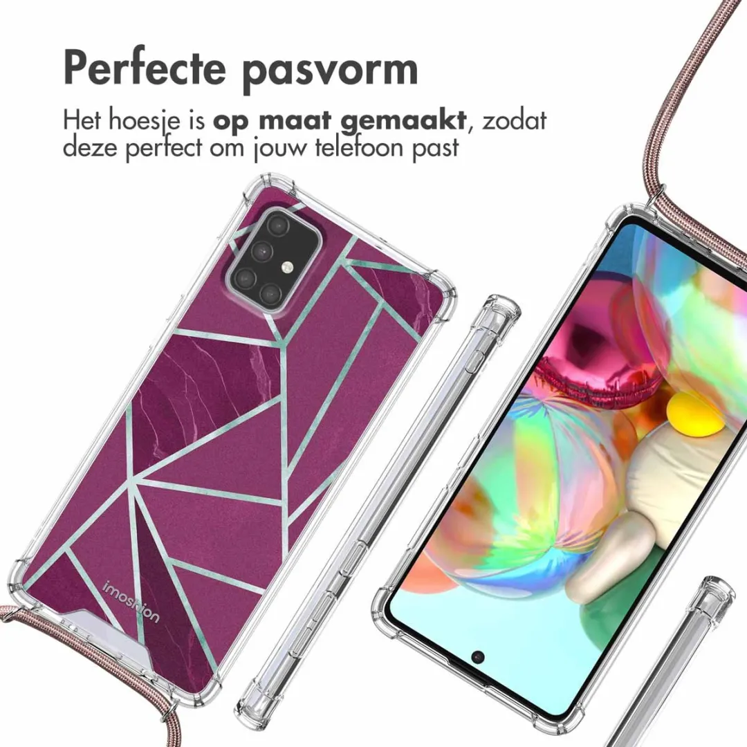 Imoshion Hoesje Samsung Galaxy A71 Bordeaux Graphic