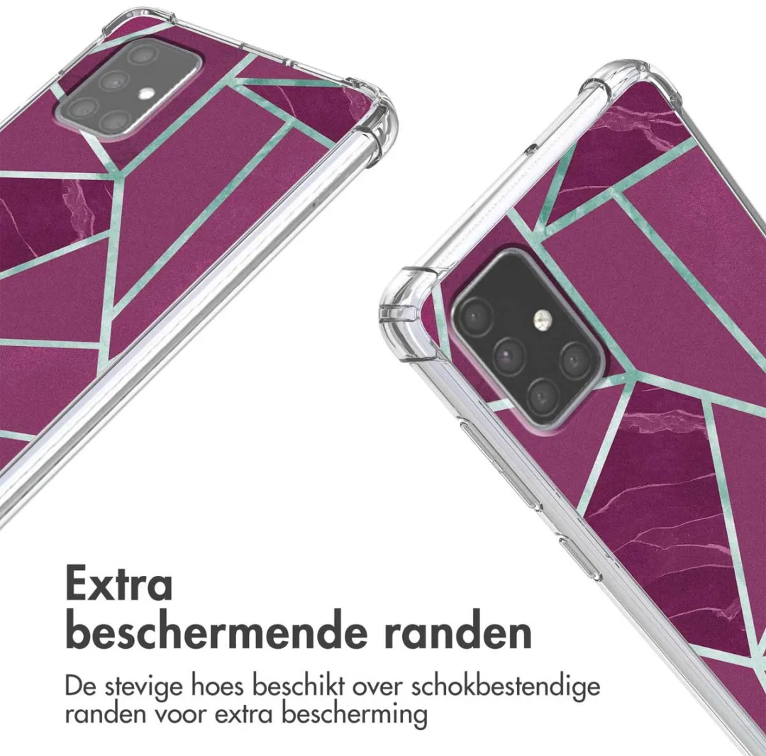 Imoshion Hoesje Samsung Galaxy A71 Bordeaux Graphic
