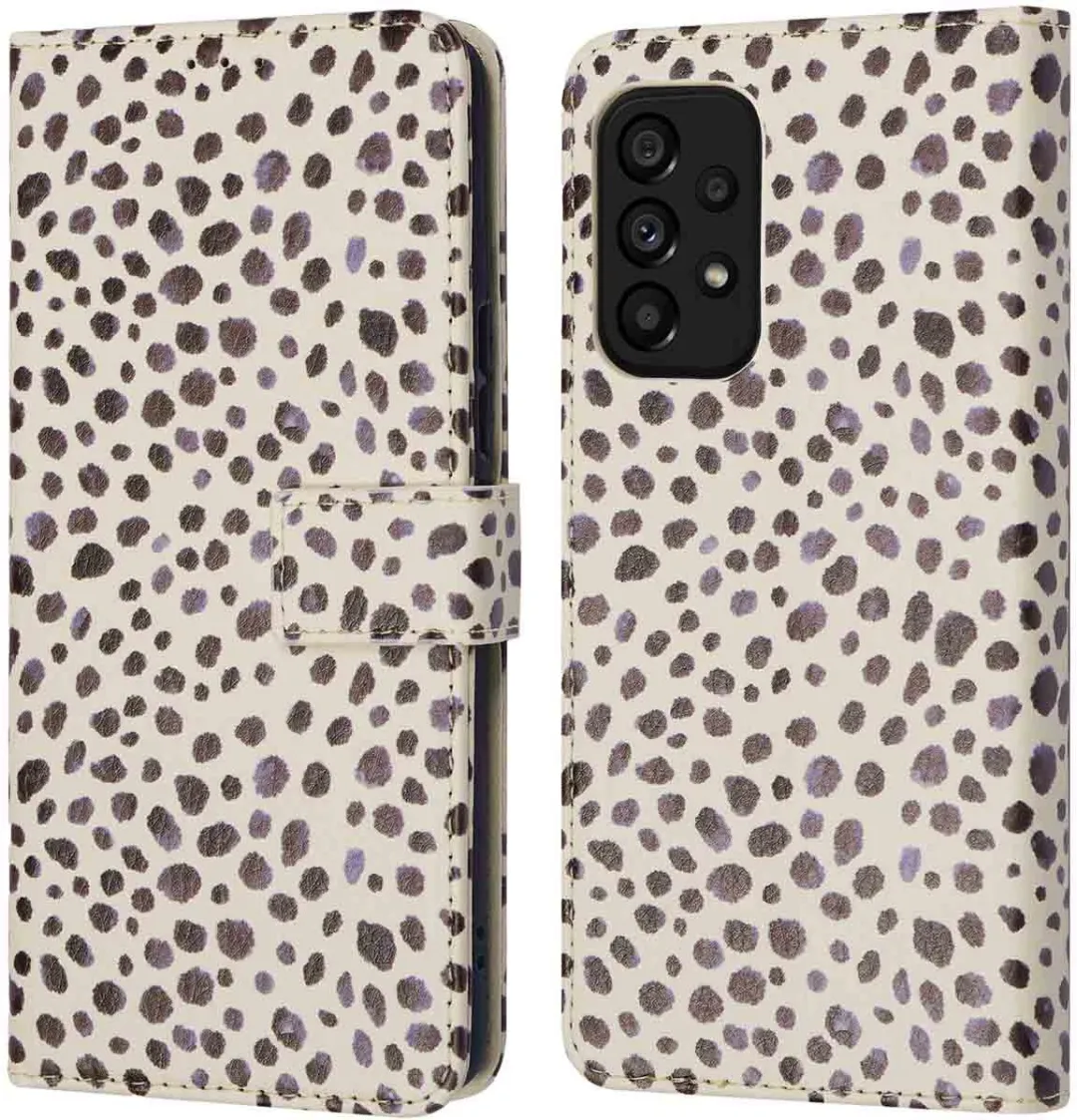 Imoshion Samsung Galaxy A53 Hoesje - 3 Pasjes - Black And White Dots