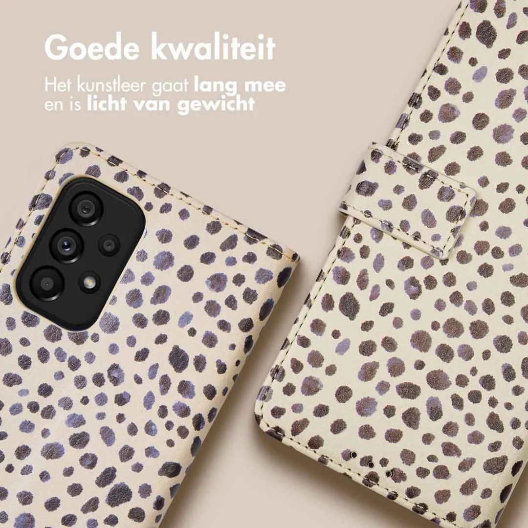 Imoshion Samsung Galaxy A53 Hoesje - 3 Pasjes - Black And White Dots