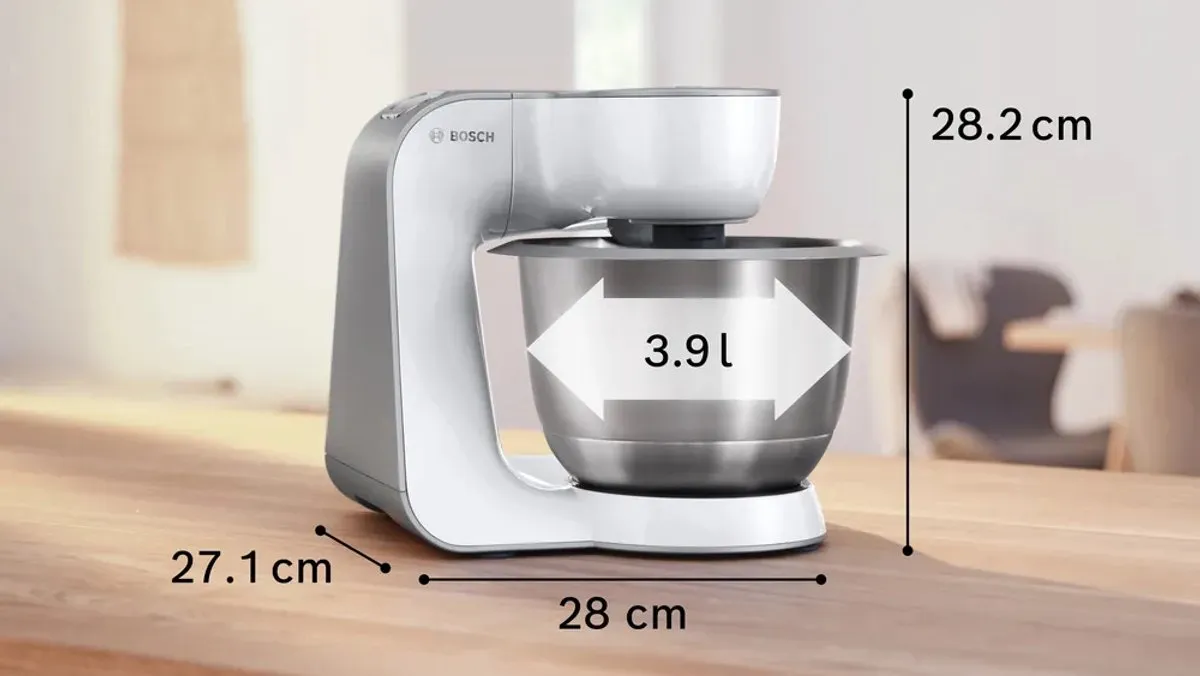 Bosch MUM58200 Keukenmachine 1000W - 7 Snelheden - 3,9L - Wit/Zilver